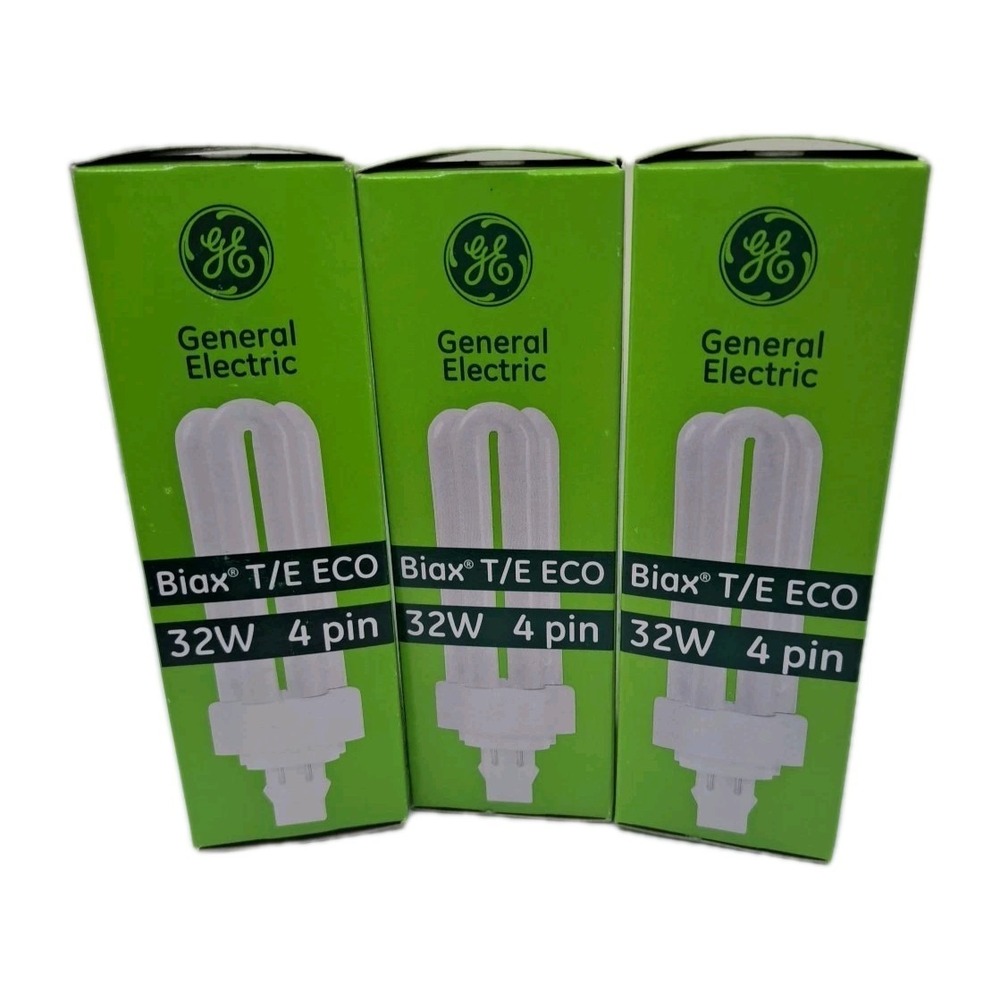 Pack Of 3 General Electric Biax T/E Eco 32W 4 Pin GX24q-3 BRAND NEW